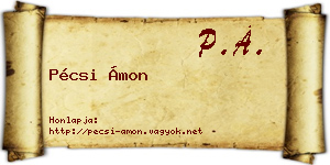 Pécsi Ámon névjegykártya